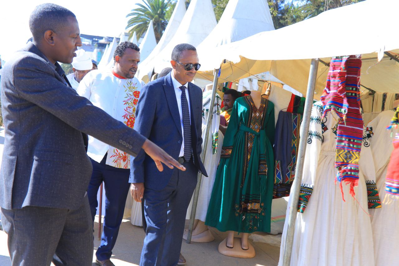 Traditional Leather, Wood & Artifact Displays at Bahir Dar Expo