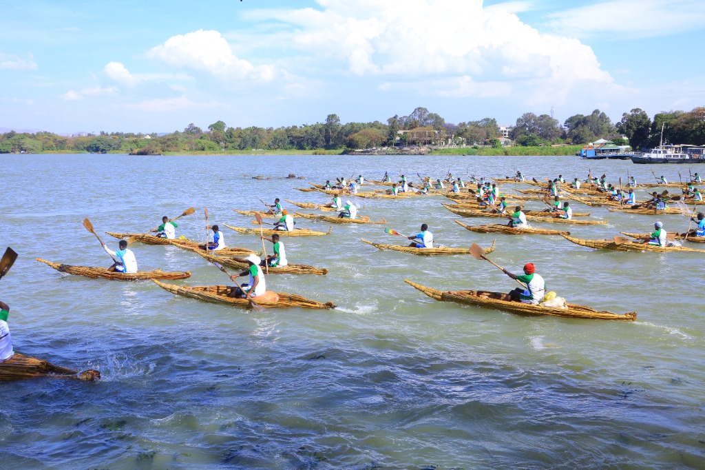 Traditional Tankwa Boat Racing on Lake Tana