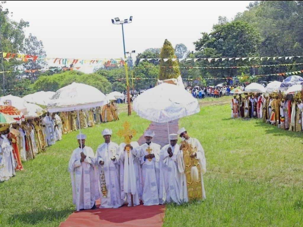 Red Carpet Clergy Procession to Demera Bonfire